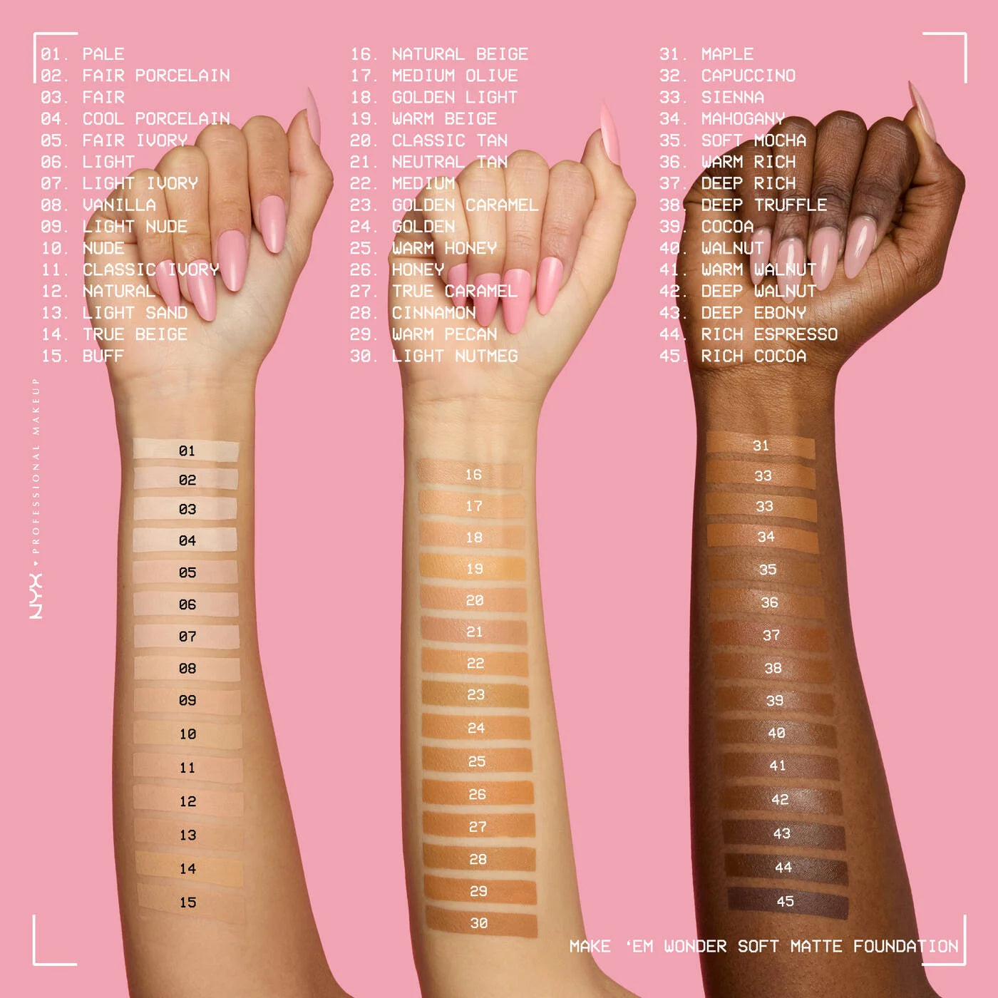 NYX - Make ‘Em Wonder™ Soft Matte Buildable Foundation 30ml