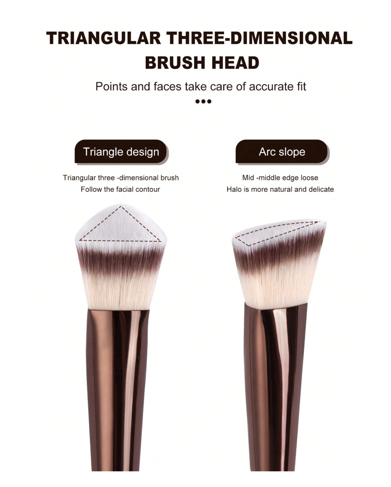 MAANGE - Brocha de Rostro Angular Maquillaje Profesional