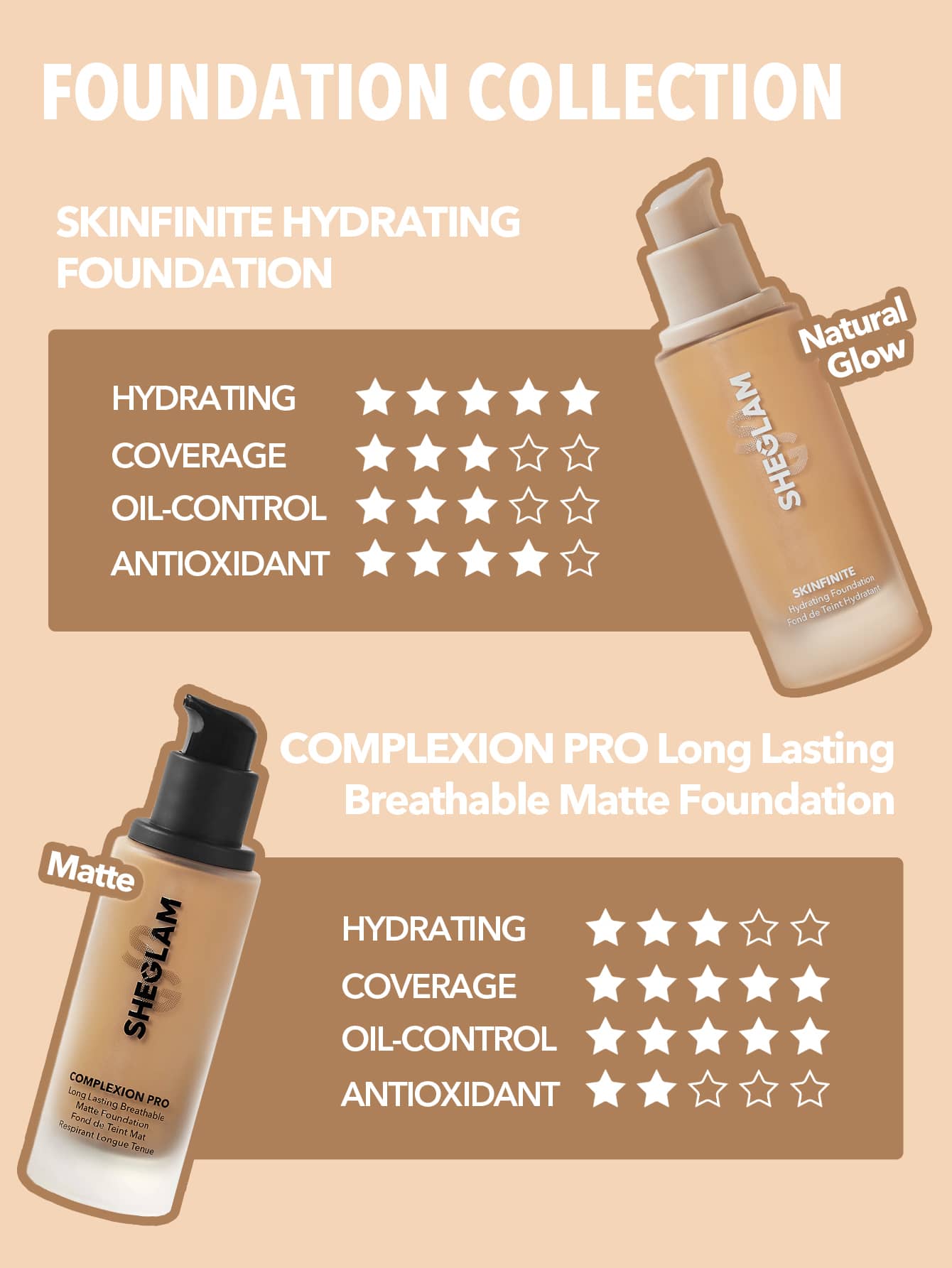 SHEGLAM - Base de maquillaje hidratante Skinfinite