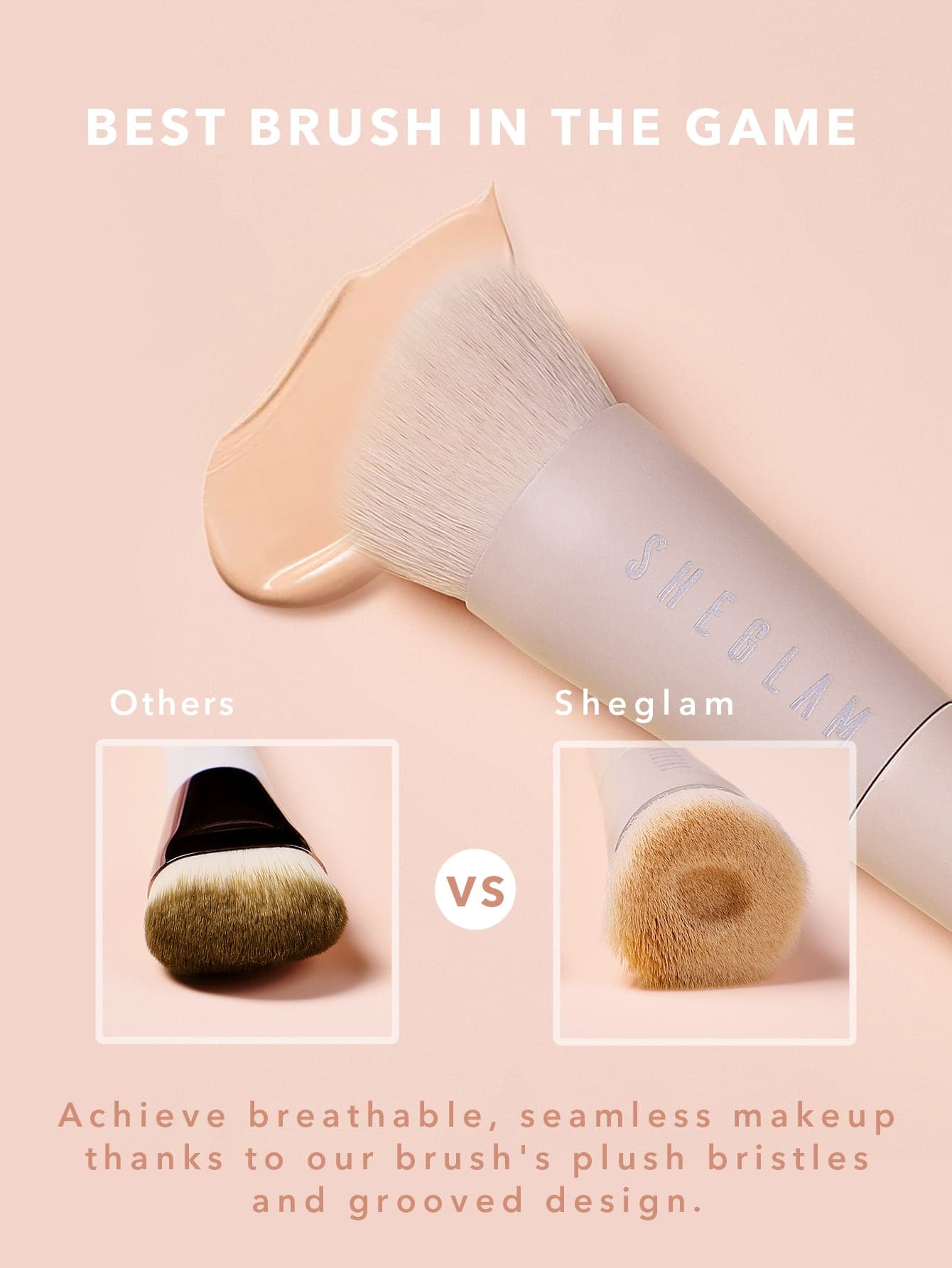 SHEGLAM - Brocha para base de maquillaje Skinfinite