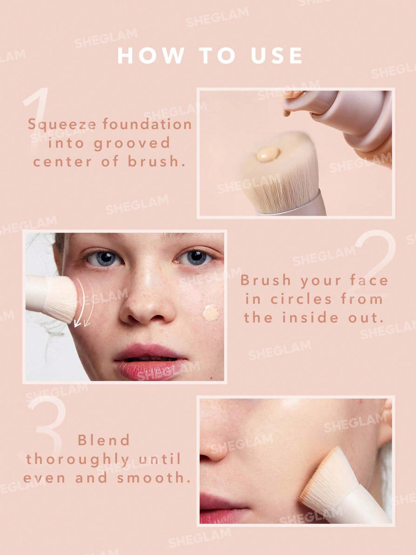 SHEGLAM - Brocha para base de maquillaje Skinfinite