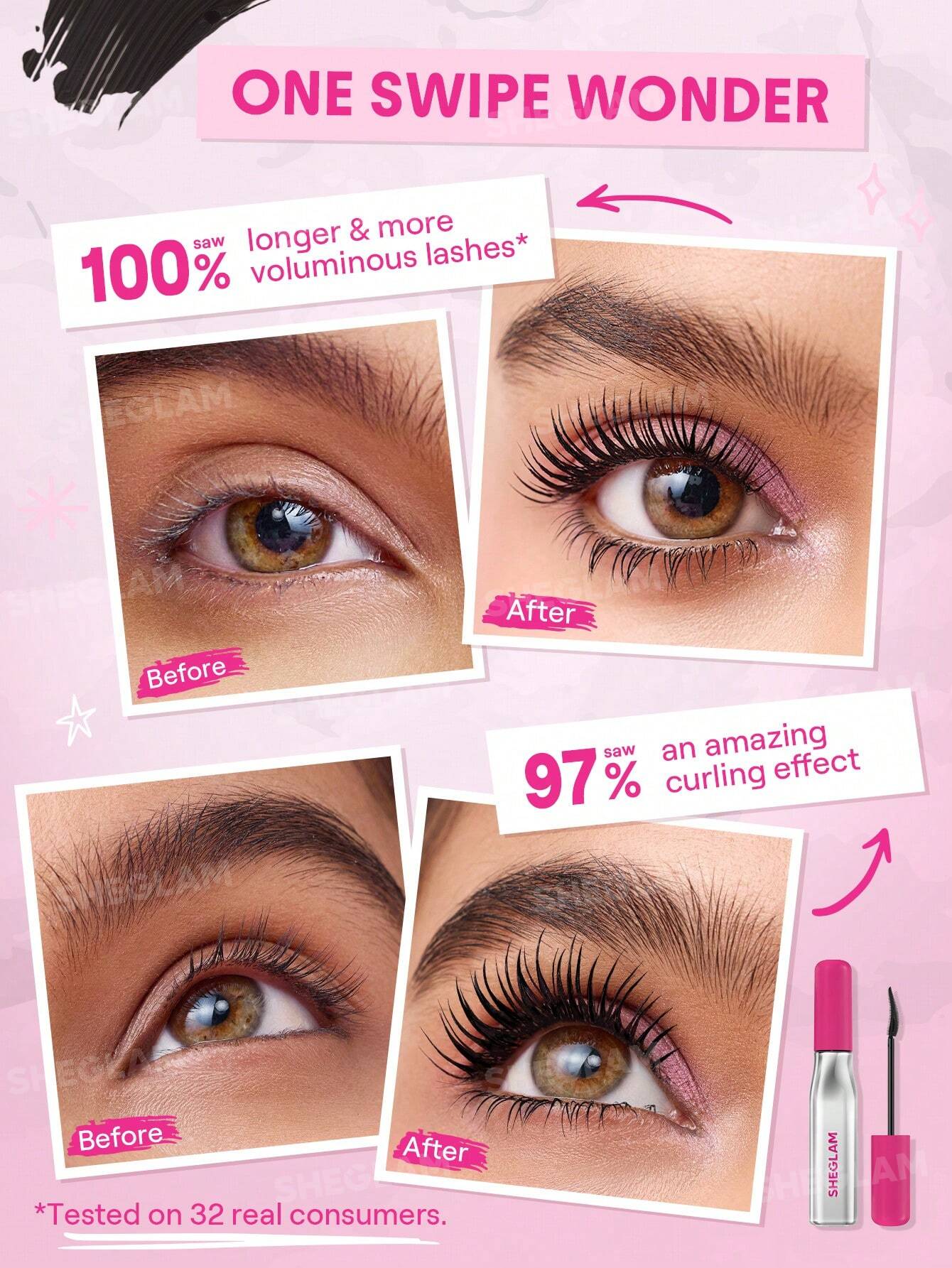 SHEGLAM - Lashlighter Up & Out Máscara de pestañas