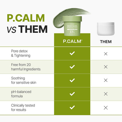 P.CALM - Holy Basil Booble Deep mask 90G