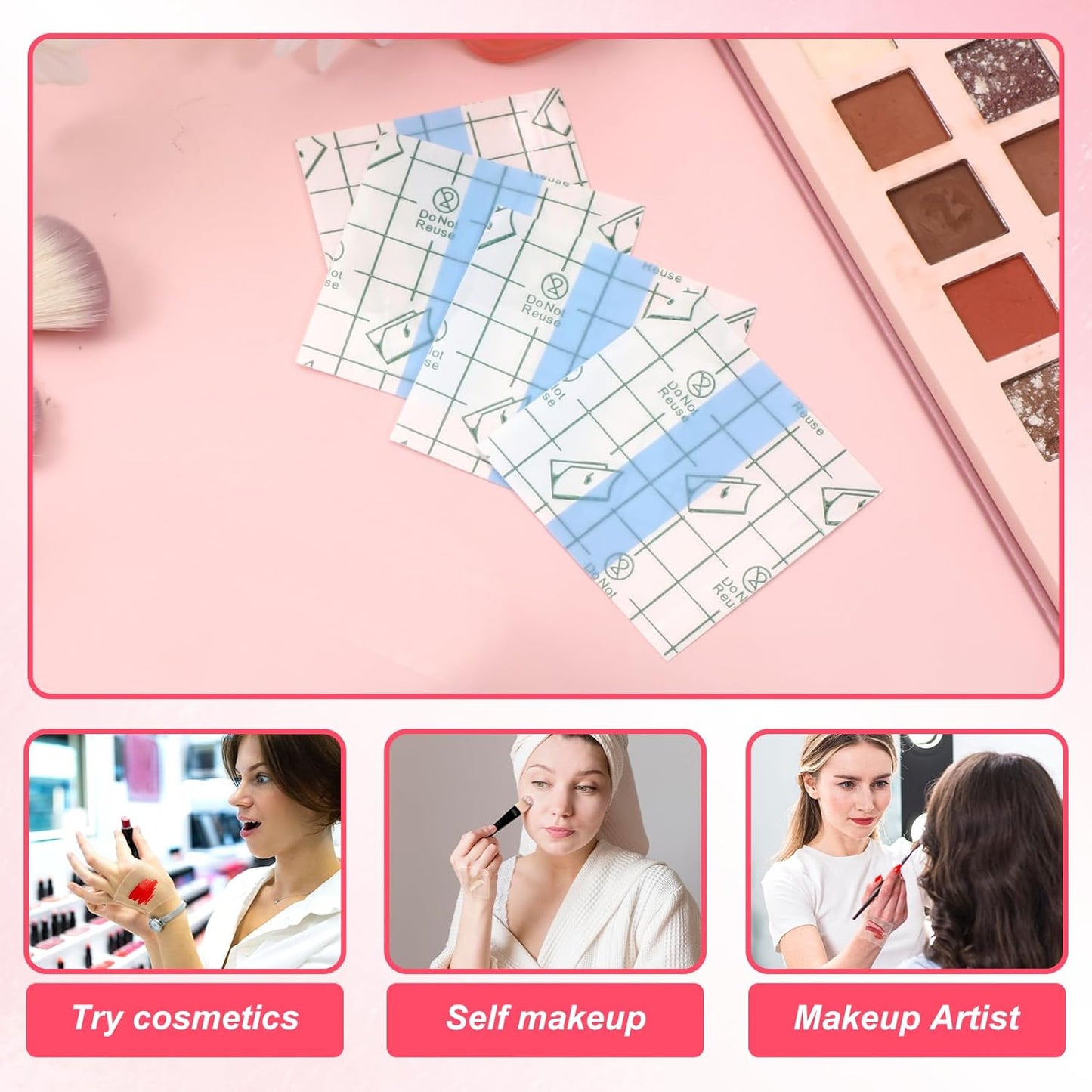 Paleta Adhesiva Transparente para Mezcla de Maquillaje - Pack x20