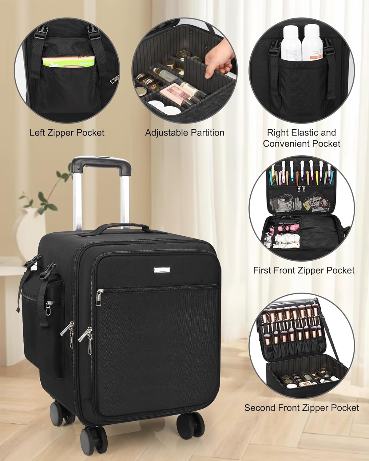 RELAVEL - Beauty Pro Maletin Rolling Case XXL - 3 EN 1