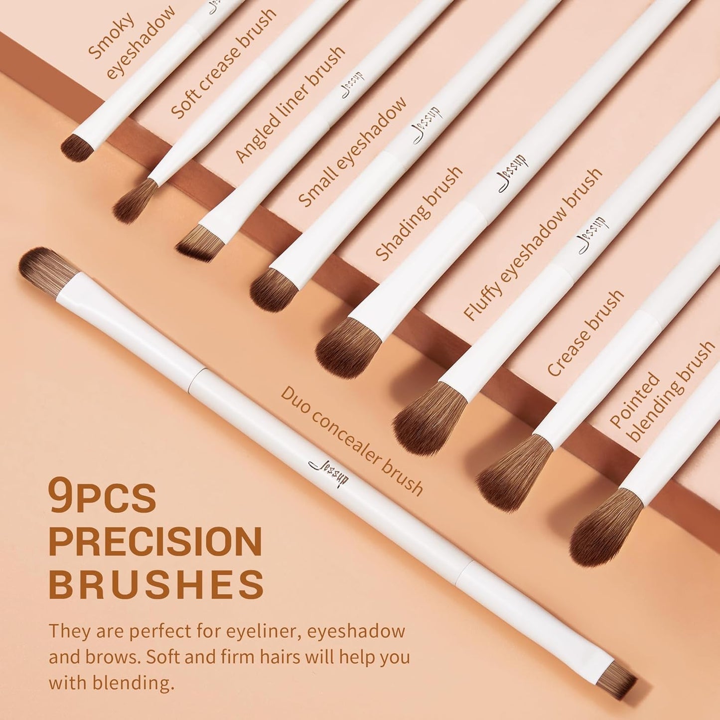 JESSUP - Brochas de maquillaje Profesional Set 14 pc