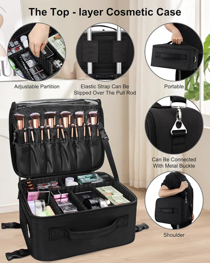 RELAVEL - Beauty Pro Maletin Rolling Case XXL - 3 EN 1