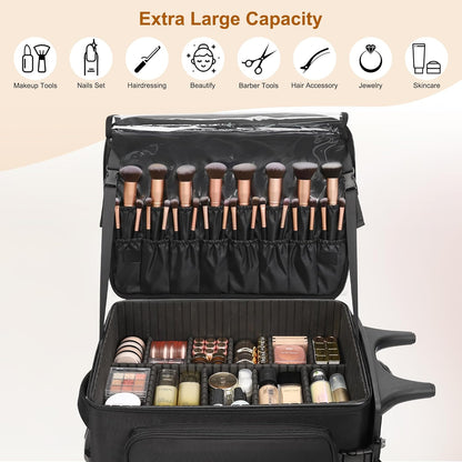 RELAVEL - Maletín de Beauty con ruedas  7 en 1
