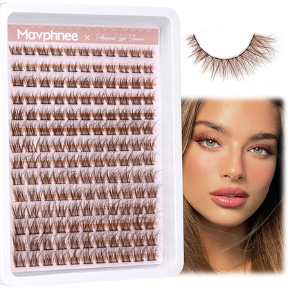 MAVPHNEE - Box de Pestañas marrones efecto extensión natural