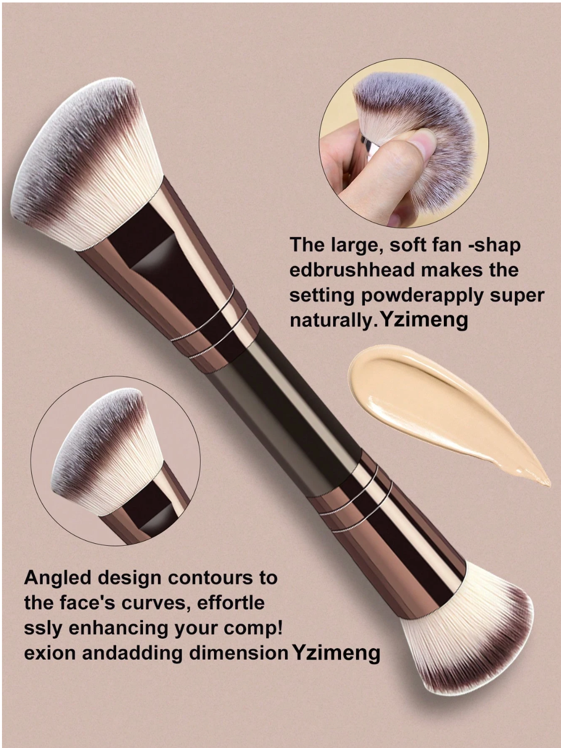 MAANGE - Brocha Doble de Rostro Profesional