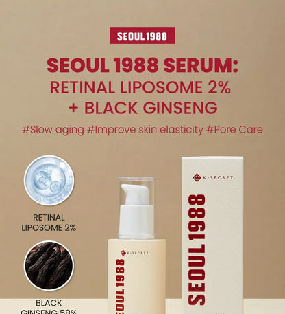 KSECRET - SEOUL 1988 Serum : Retinal Liposome 2% + Black Ginseng 30ml