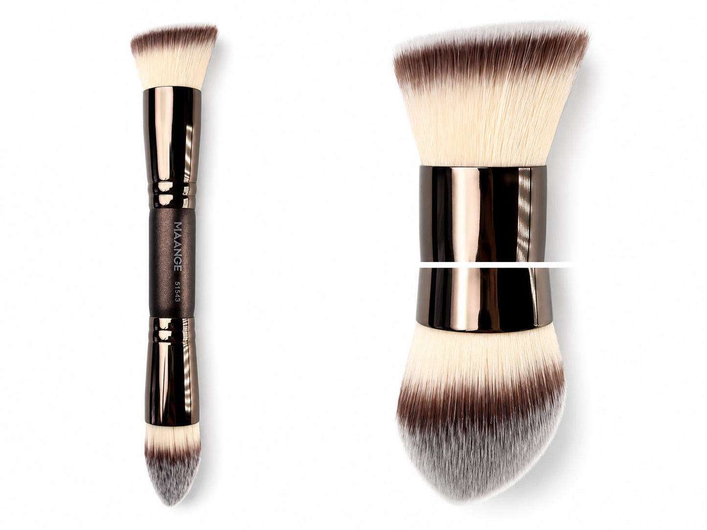 MAAGE - Brocha Doble de Rostro Maquillaje Profesional