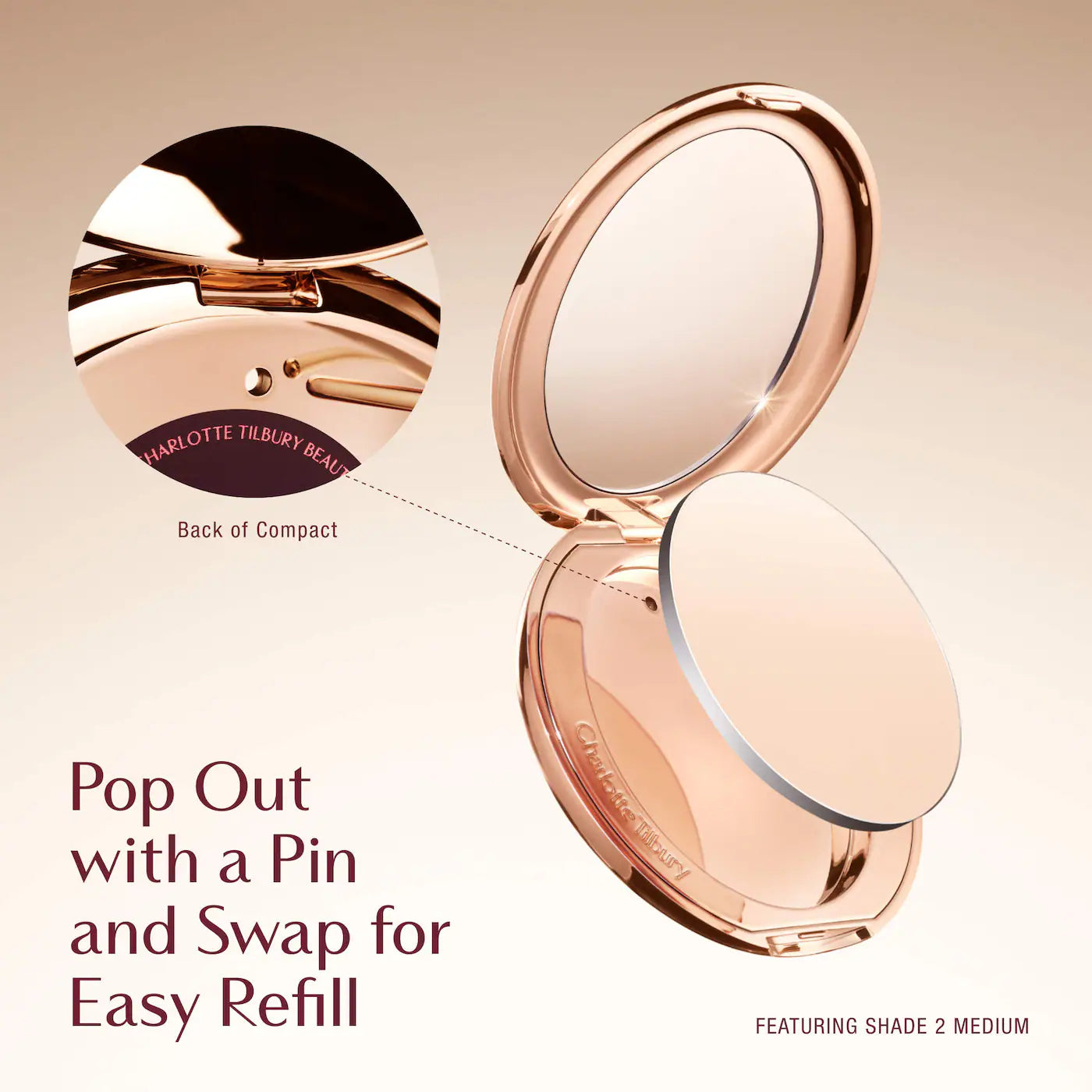 CHARLOTTE TILBURY - Mini Airbrush Flawless Finish Refillable Blurring & Setting Powder